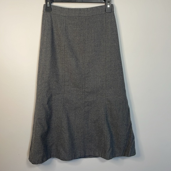 Pendleton Gray Maxi Skirt 100% Virgin Wool Size 2 Petite - Picture 1 of 9